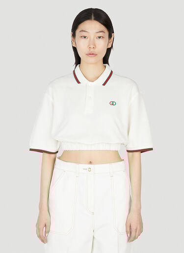 Cropped Polo Top Gucci Cropped Polo Top White guc0251190
