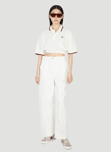 Cropped Polo Top Gucci Cropped Polo Top White guc0251190