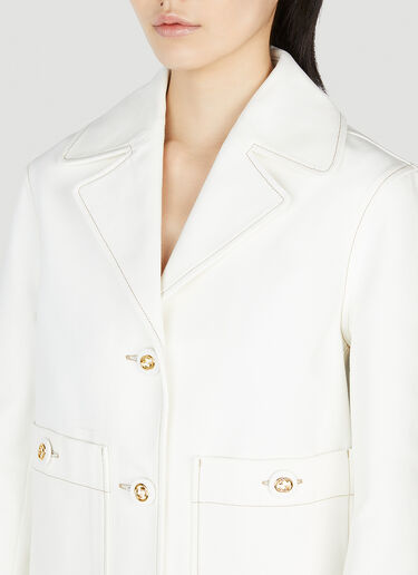 Contrast Trim Jacket Gucci Contrast Trim Jacket White guc0251199