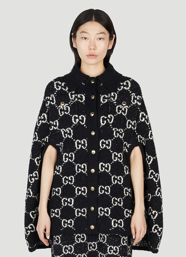 Gucci GG 자카드 케이프 재킷 블랙 guc0251217
