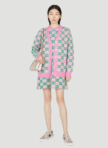 GG Jacquard Short Sleeve Dress Gucci GG Jacquard Short Sleeve Dress Pink guc0251220