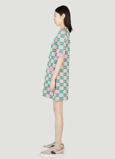 GG Jacquard Short Sleeve Dress Gucci GG Jacquard Short Sleeve Dress Pink guc0251220