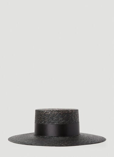 Bow Straw Hat Gucci Bow Straw Hat Black guc0252040