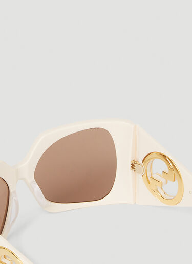 Gucci GG1255S 方形太阳镜 白色 guc0252124