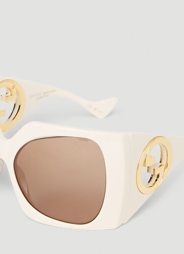 Gucci GG1255S 方形太阳镜 白色 guc0252124