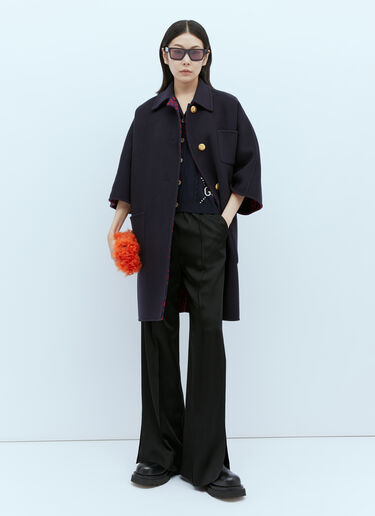 Gucci 双面马衔扣链条大衣 蓝色 guc0253027