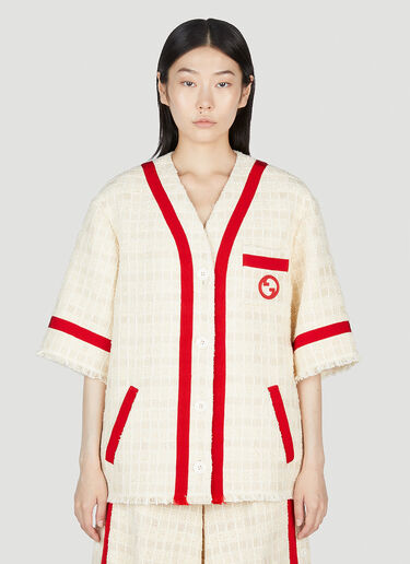 Gucci 인터로킹 G 트위드 재킷 크림 guc0253036