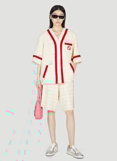 Interlocking G Tweed Bermuda Shorts Gucci Interlocking G Tweed Bermuda Shorts Cream guc0253061