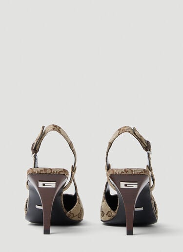 GG Slingback Pump Heels Gucci GG Slingback Pump Heels Beige guc0253106