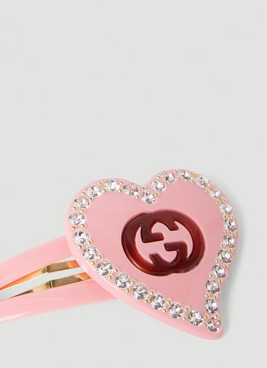 Gucci 장식 디테일 헤어 클립 핑크 guc0253167