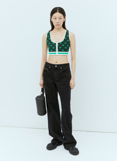 GG ストレッチジップ ジャカードトップス Gucci GG ストレッチジップ ジャカードトップス グリーン guc0253267