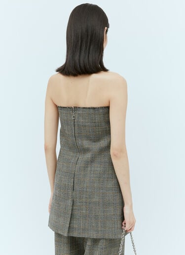 Prince Of Wales Wool Mini Dress Gucci Prince Of Wales Wool Mini Dress Grey guc0254003
