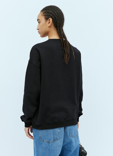 Logo Embroidery Sweatshirt Gucci Logo Embroidery Sweatshirt Black guc0254019