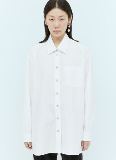 Gucci 로고 자수 면 티셔츠 화이트 guc0254020