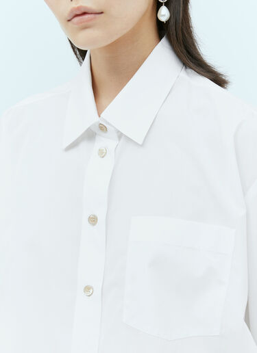 Gucci 로고 자수 면 티셔츠 화이트 guc0254020