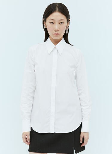 Logo Embroidery Cotton Shirt Gucci Logo Embroidery Cotton Shirt White guc0254021