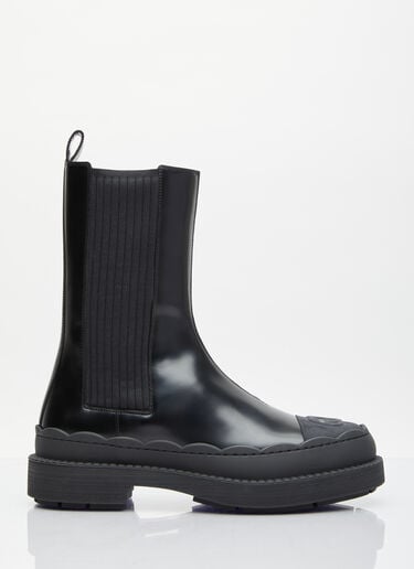 인터로킹 G 가죽 부츠 Gucci 인터로킹 G 가죽 부츠 블랙 guc0254025