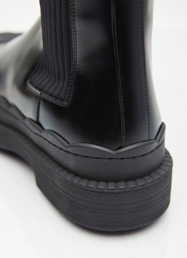 Gucci 인터로킹 G 가죽 부츠 블랙 guc0254025