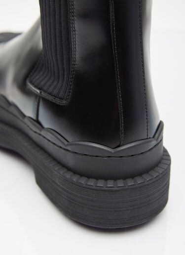인터로킹 G 가죽 부츠 Gucci 인터로킹 G 가죽 부츠 블랙 guc0254025