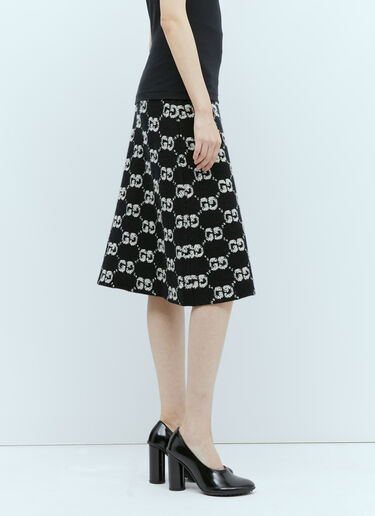 Gucci 인터로킹 GG 울 미디 스커트  블랙 guc0255019