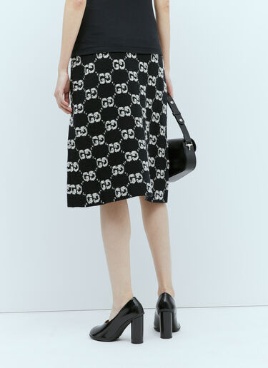 Gucci 인터로킹 GG 울 미디 스커트  블랙 guc0255019