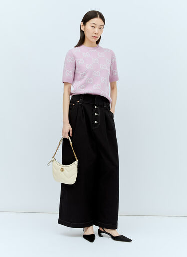 GG Knit Wool Top Gucci GG Knit Wool Top Pink guc0255029