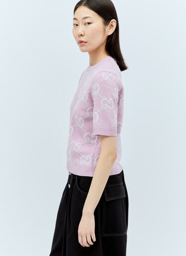 GG Knit Wool Top Gucci GG Knit Wool Top Pink guc0255029