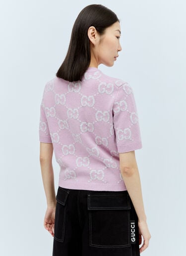 GG Knit Wool Top Gucci GG Knit Wool Top Pink guc0255029