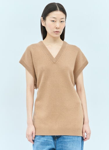 Fine Cashmere Top Gucci Fine Cashmere Top Beige guc0255031