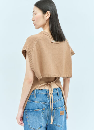 Fine Cashmere Top Gucci Fine Cashmere Top Beige guc0255031