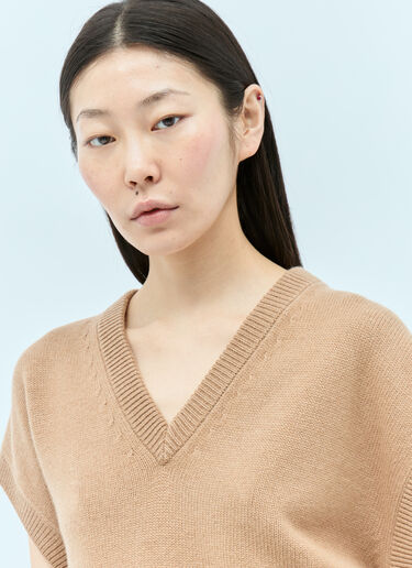 Fine Cashmere Top Gucci Fine Cashmere Top Beige guc0255031