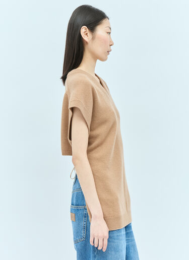 Fine Cashmere Top Gucci Fine Cashmere Top Beige guc0255031