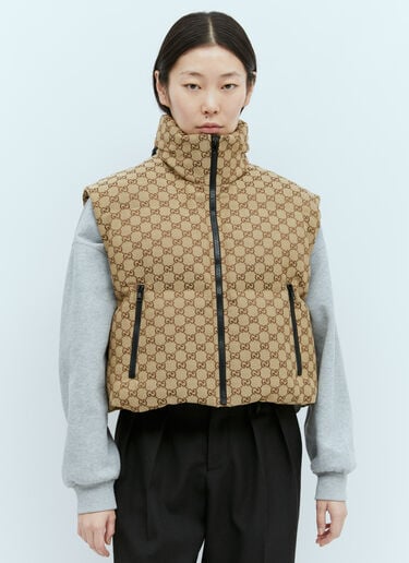 GG 캔버스 패딩 질레 Gucci GG 캔버스 패딩 질레 베이지 guc0255037