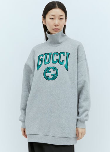 徽标刺绣运动衫 Gucci 徽标刺绣运动衫 灰色 guc0255047