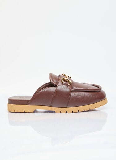 Horsebit Leather Loafers Gucci Horsebit Leather Loafers Brown guc0255070
