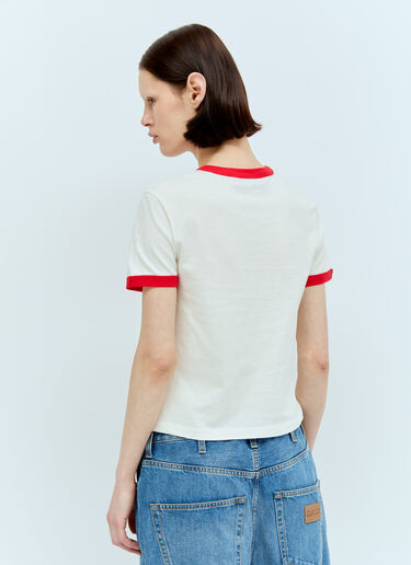 Logo Print T-Shirt Gucci Logo Print T-Shirt White guc0255124