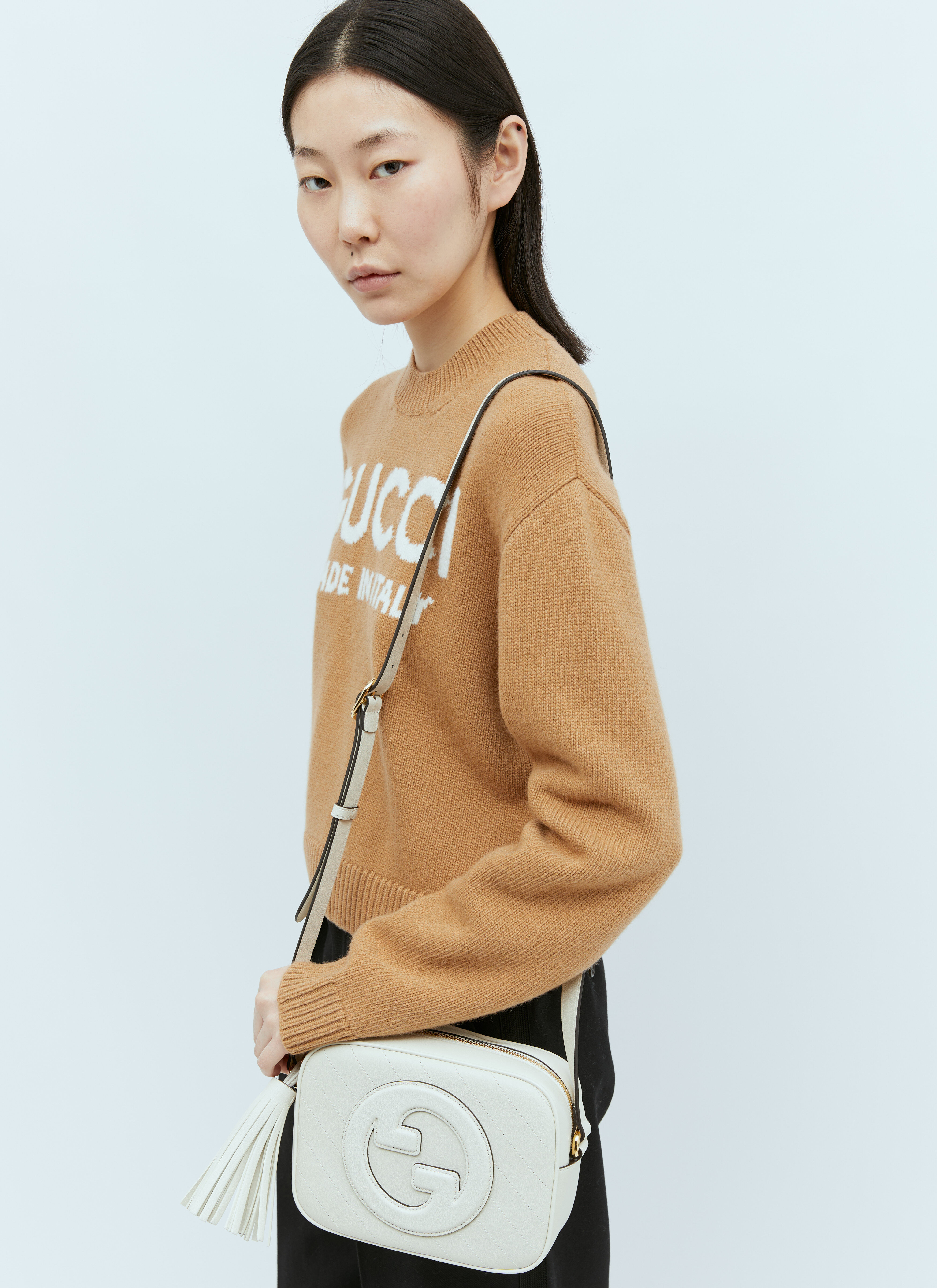 ショルダーバッグ・ポシェット GUCCI WHITE LEATHER BLONDIE BAG 815714_AAEC2_9050_001_070_0000