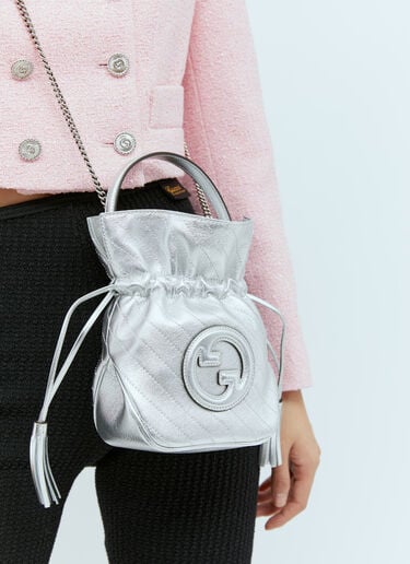 Gucci GG Blondie Mini Bucket Bag Silver guc0255216