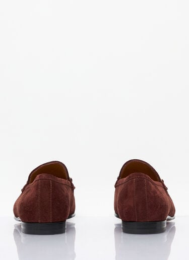 Jordaan Suede Loafers Gucci Jordaan Suede Loafers Brown guc0257055