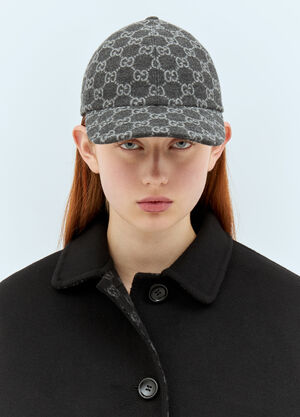Gucci GG Flannel Baseball Cap Grey guc0257073