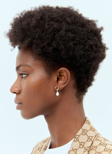 Blondie Crystal Pearl Earrings Gucci Blondie Crystal Pearl Earrings Gold guc0257086