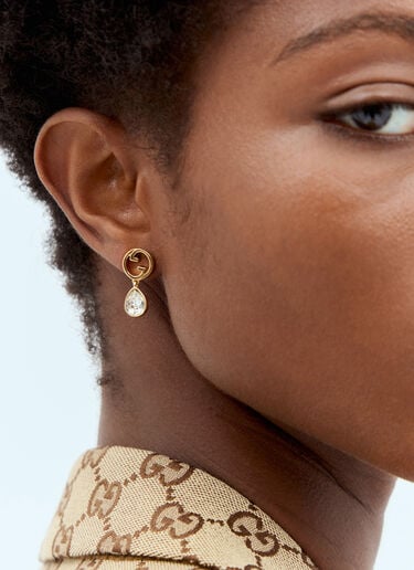 Blondie Crystal Pearl Earrings Gucci Blondie Crystal Pearl Earrings Gold guc0257086