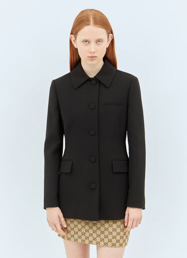 Wool Crepe Jacket Gucci Wool Crepe Jacket Black guc0258001