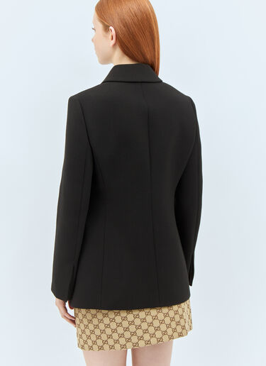 Wool Crepe Jacket Gucci Wool Crepe Jacket Black guc0258001