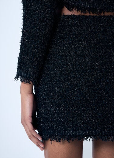 Lamé Woven Mini Skirt Gucci Lamé Woven Mini Skirt Black guc0259009