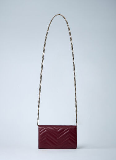 GG Marmont Wallet On Chain Gucci GG Marmont Wallet On Chain Bordeaux guc0261032