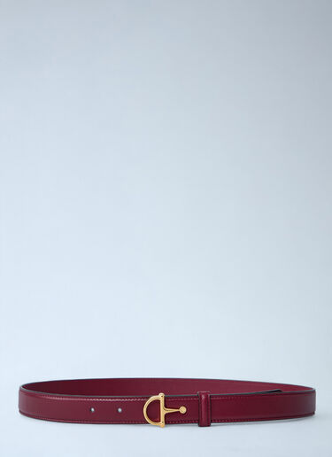 Half Horsebit Leather Belt Gucci Half Horsebit Leather Belt Bordeaux guc0261039