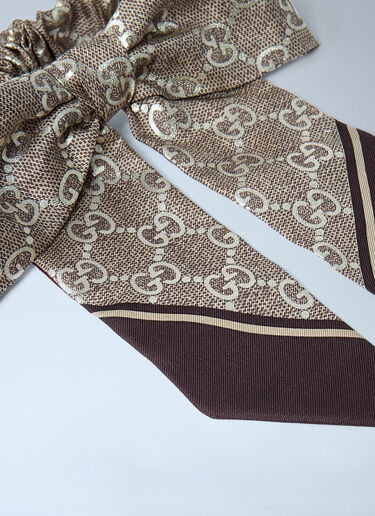 Gucci Silk Bow Scrunchie Camel guc0261041