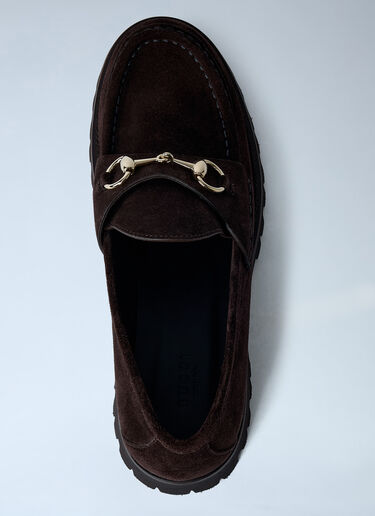 Horsebit Suede Loafters Gucci Horsebit Suede Loafters Black guc0261068