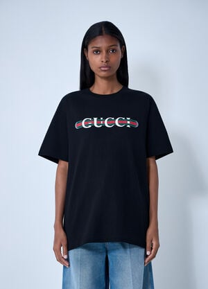 Gucci Logo Motif T-Shirt Black guc0261091